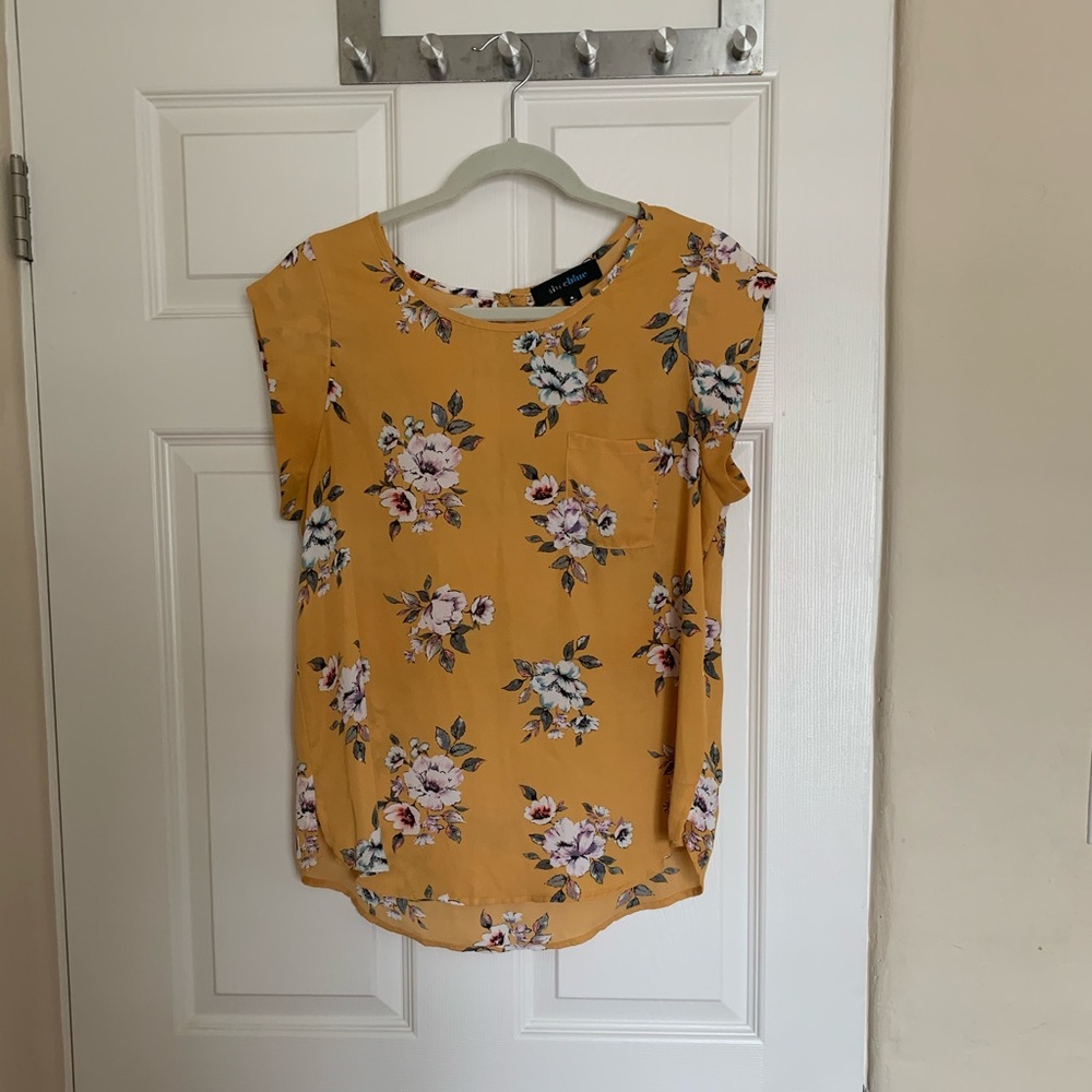 Alice Blue Yellow Floral Top